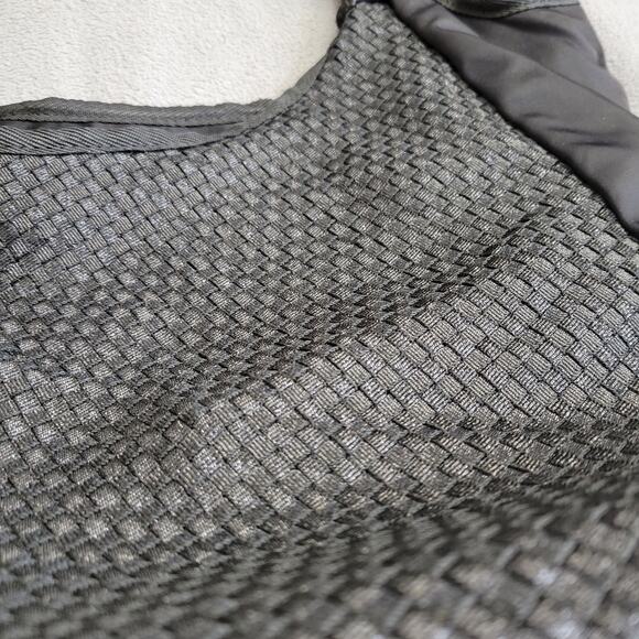 ZEE ALEXIS Purse Black Woven Boho Handbag Crossbody Strap Textured Tote Casual - Picture 13 of 14